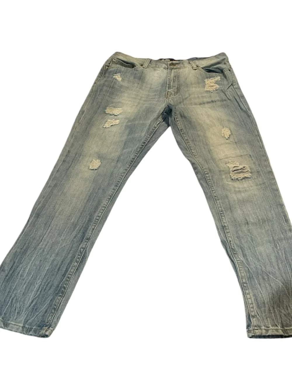 💟 Brooklyn Cloth Men's Jeans 32 Slim Fit Distressed Ripped, and Faded Denim